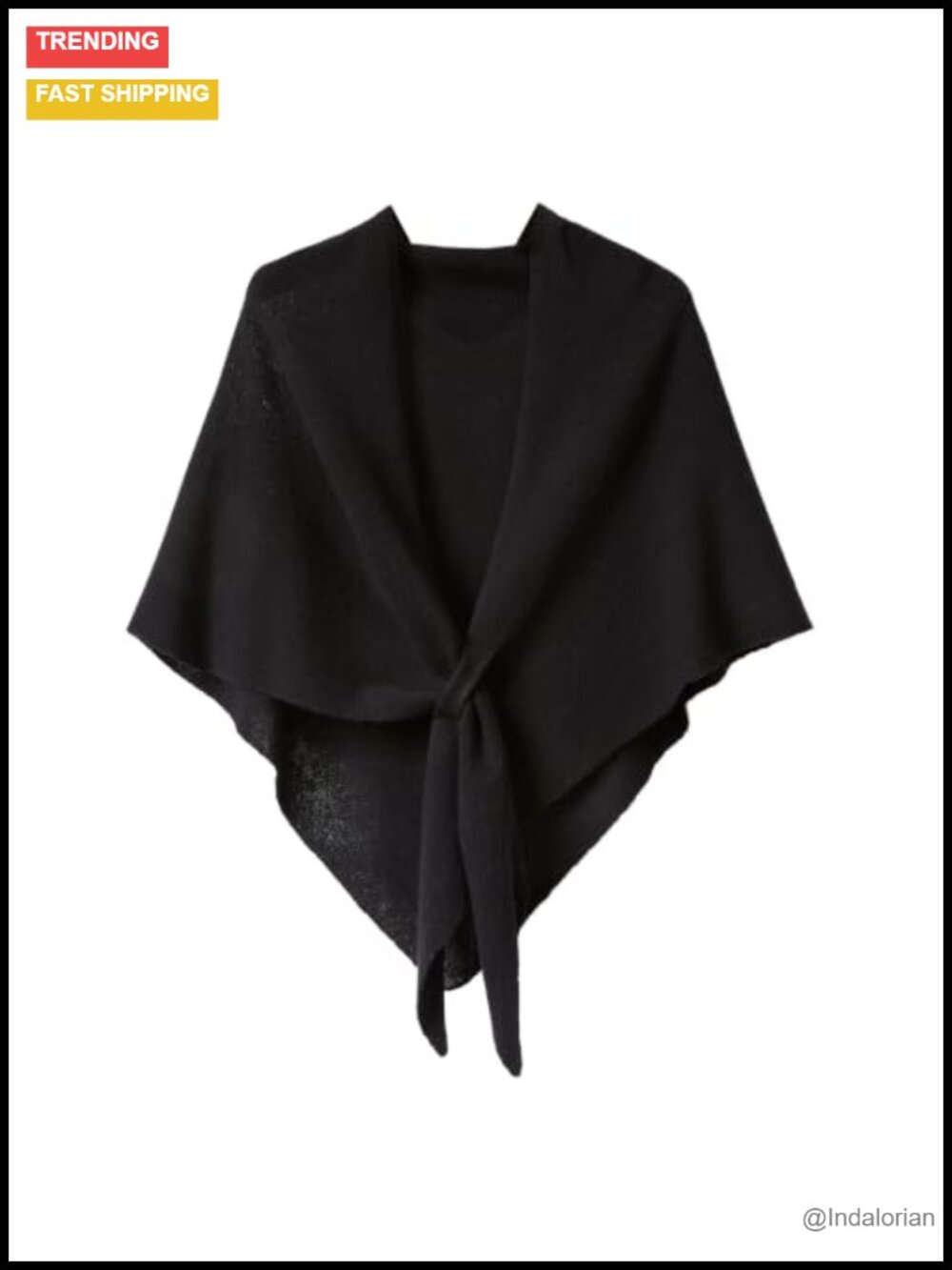 100% Merino Wool Triangular Shawl Soft Lightweight Women's Wrap